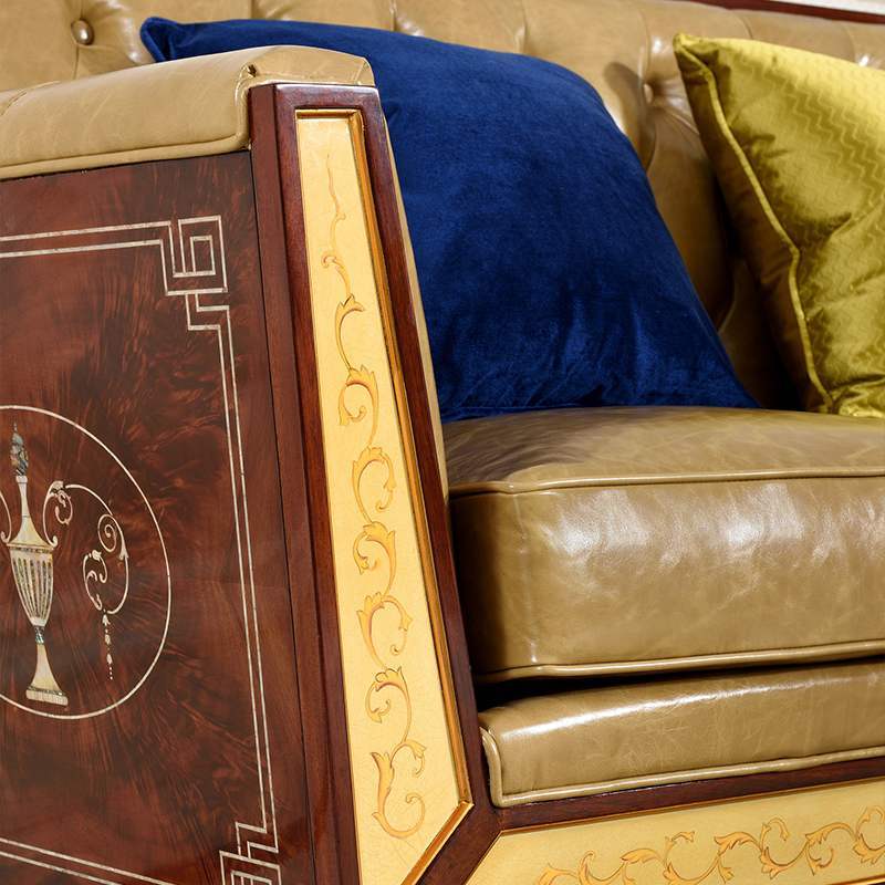 Luxury Lounge Classic Style Italy Genuine Leather Sofa Set,EKAR FURNITURE CO.,LTD,Luxury Lounge Classic Style Italy Genuine Leather Sofa Set,foshan furniture factory,custom Furniture factory,china furniture factory