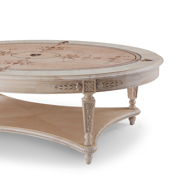 ,MY SHOP,Ash Wood Antique Oval Shaped Living Room Coffee Table,foshan furniture factory,custom Furniture factory,china furniture factory