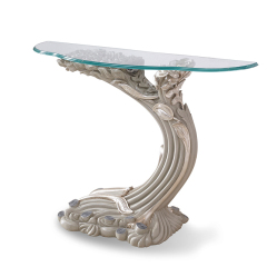 ,MY SHOP,Living room classic design style tree trunk shaped wooden glass console table,foshan furniture factory,custom Furniture factory,china furniture factory