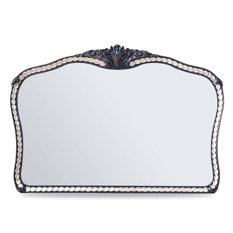 French Provincial Entryway Mirror with Distressed Wood Frame and Floral Carvings,EKAR FURNITURE CO.,LTD,French Provincial Entryway Mirror with Distressed Wood Frame and Floral Carvings,foshan furniture factory,custom Furniture factory,china furniture factory