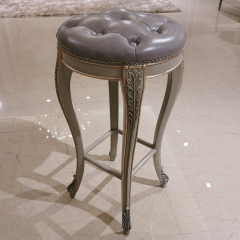 ,MY SHOP,French Style Bar Stool with Upholstered Seat and Metal Frame for Kitchen or Home Bar,foshan furniture factory,custom Furniture factory,china furniture factory