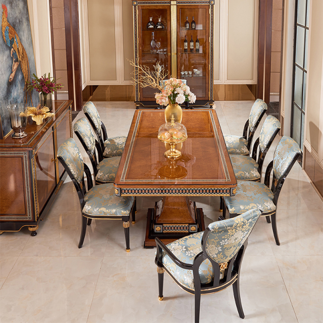 Mahogany Wood Rectangle Long Dining Table Set,EKAR FURNITURE CO.,LTD,Mahogany Wood Rectangle Long Dining Table Set,foshan furniture factory,custom Furniture factory,china furniture factory