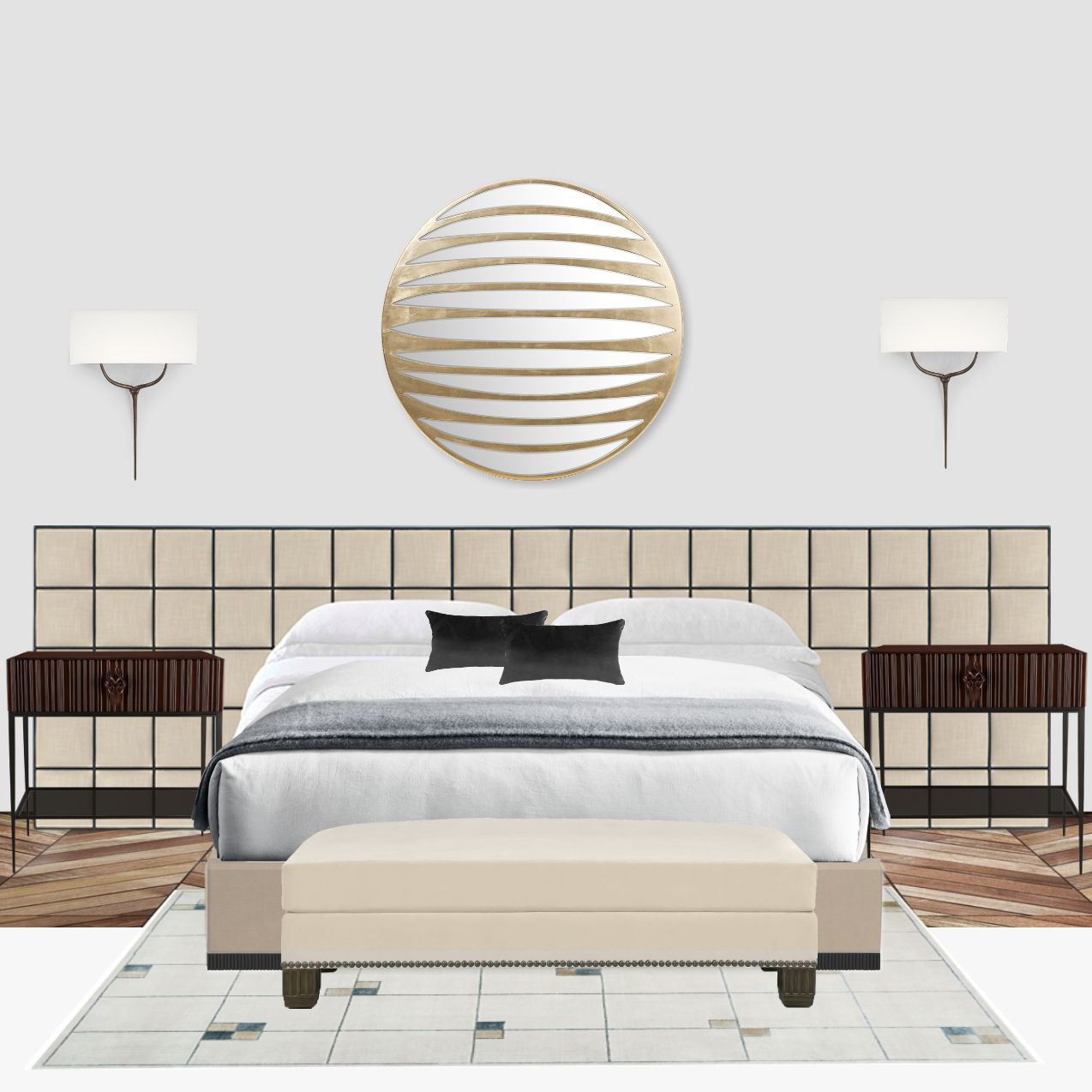 Bedroom with widescreen comfortable double bed,EKAR FURNITURE CO.,LTD,Bedroom with widescreen comfortable double bed,foshan furniture factory,custom Furniture factory,china furniture factory