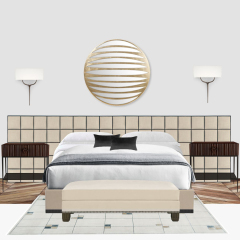 ,MY SHOP,Bedroom with widescreen comfortable double bed,foshan furniture factory,custom Furniture factory,china furniture factory