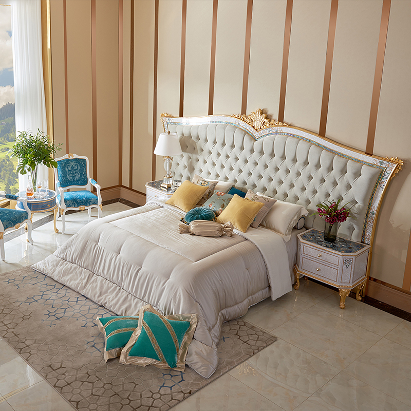 Spanish Carved Wood Bed – Elegant Craftsmanship for a Luxurious Bedroom,EKAR FURNITURE CO.,LTD,Spanish Carved Wood Bed – Elegant Craftsmanship for a Luxurious Bedroom,foshan furniture factory,custom Furniture factory,china furniture factory