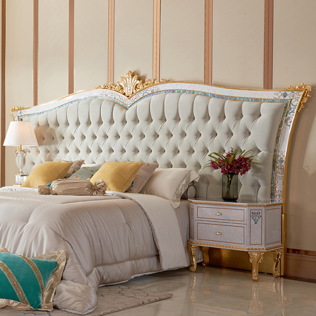 ,MY SHOP,Spanish Carved Wood Bed – Elegant Craftsmanship for a Luxurious Bedroom,foshan furniture factory,custom Furniture factory,china furniture factory