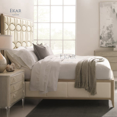 ,MY SHOP,Bedroom Furniture Bed with Knitted Patterned Headboard,foshan furniture factory,custom Furniture factory,china furniture factory