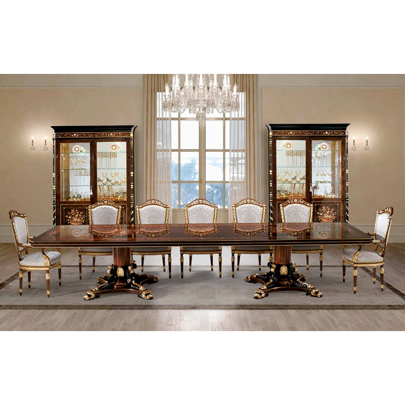 Classic Long Dining Table Sets Luxury Wood Carving Multi-Person Dining Table And Chairs,EKAR FURNITURE CO.,LTD,Long Dining Table Sets Luxury Wood Carving Multi-Person Dining Table And Chairs,foshan furniture factory,custom Furniture factory,china furniture factory