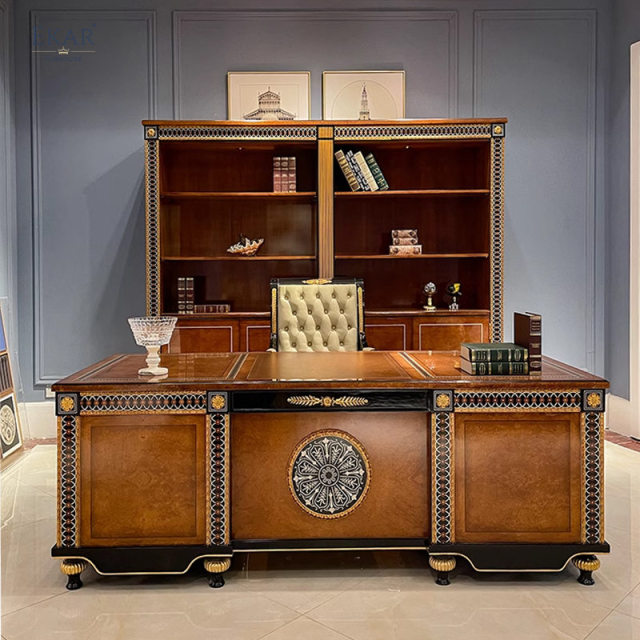 ,MY SHOP,Classic Style Home Office Table Classic  Luxury Furniture Desk,foshan furniture factory,custom Furniture factory,china furniture factory
