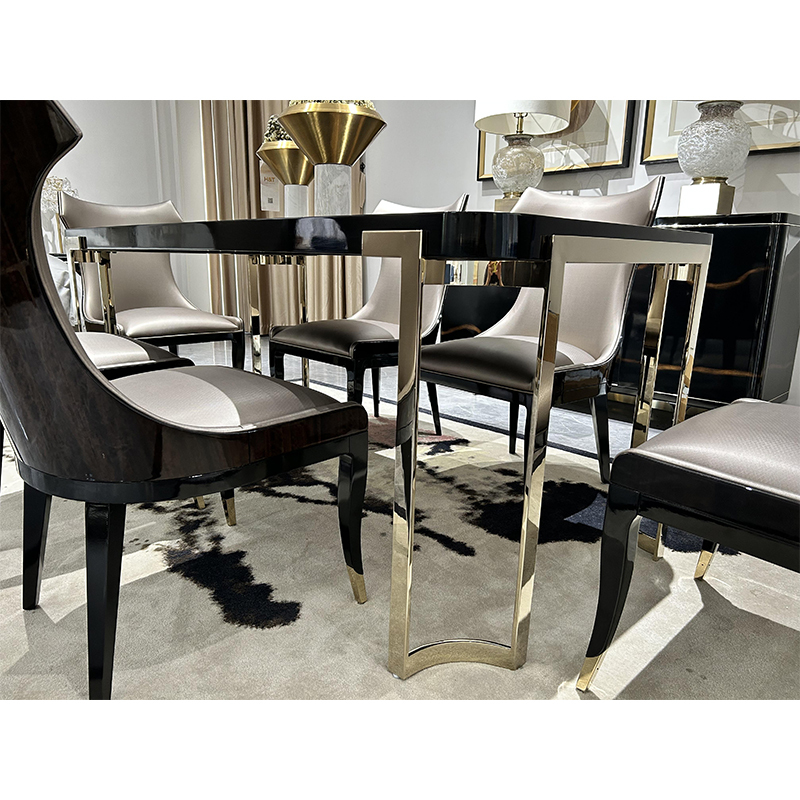 Marble Tabletop Dining Table and Buffet Cabinet Set,EKAR FURNITURE CO.,LTD,Marble Tabletop Dining Table and Buffet Cabinet Set,foshan furniture factory,custom Furniture factory,china furniture factory