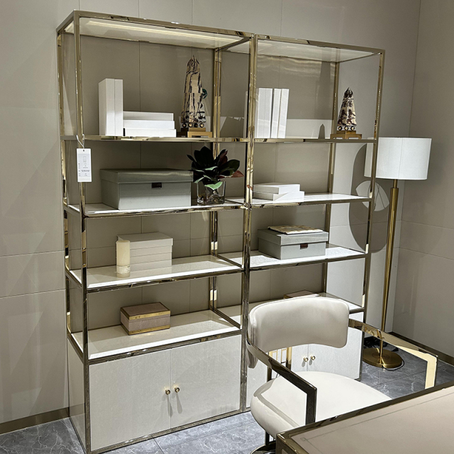 Metal and Crystal Steel Desk and Bookcase,EKAR FURNITURE CO.,LTD,Metal and Crystal Steel Desk and Bookcase,foshan furniture factory,custom Furniture factory,china furniture factory