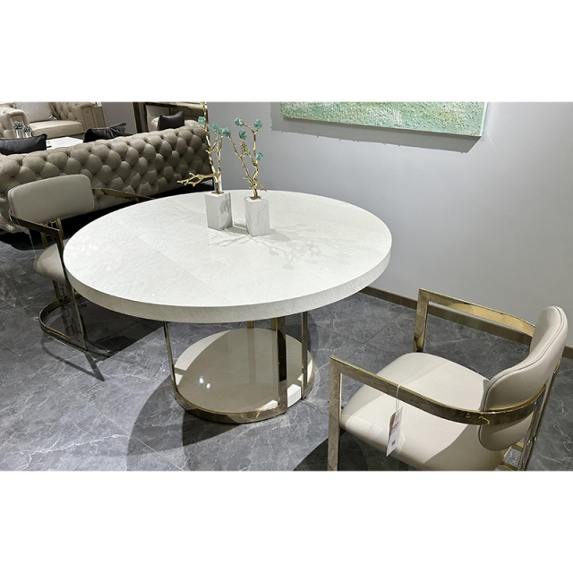 ,MY SHOP,Metal and Crystal Round Dining Table,foshan furniture factory,custom Furniture factory,china furniture factory
