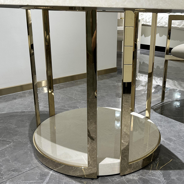 ,MY SHOP,Metal and Crystal Round Dining Table,foshan furniture factory,custom Furniture factory,china furniture factory