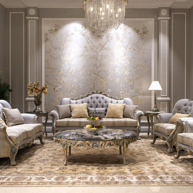 ,MY SHOP,French Style Solid Wood Coffee Table with Hand Carved Details,foshan furniture factory,custom Furniture factory,china furniture factory