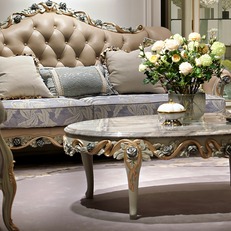 French Style Solid Wood Coffee Table with Hand Carved Details,EKAR FURNITURE CO.,LTD,French Style Solid Wood Coffee Table with Hand Carved Details,foshan furniture factory,custom Furniture factory,china furniture factory