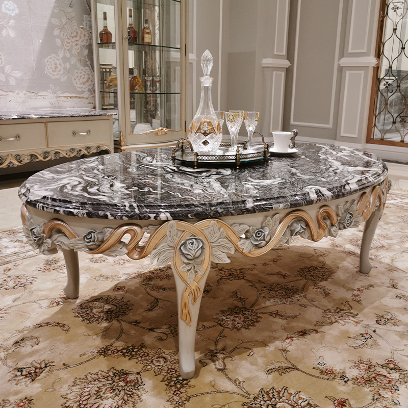 French Style Solid Wood Coffee Table with Hand Carved Details,EKAR FURNITURE CO.,LTD,French Style Solid Wood Coffee Table with Hand Carved Details,foshan furniture factory,custom Furniture factory,china furniture factory