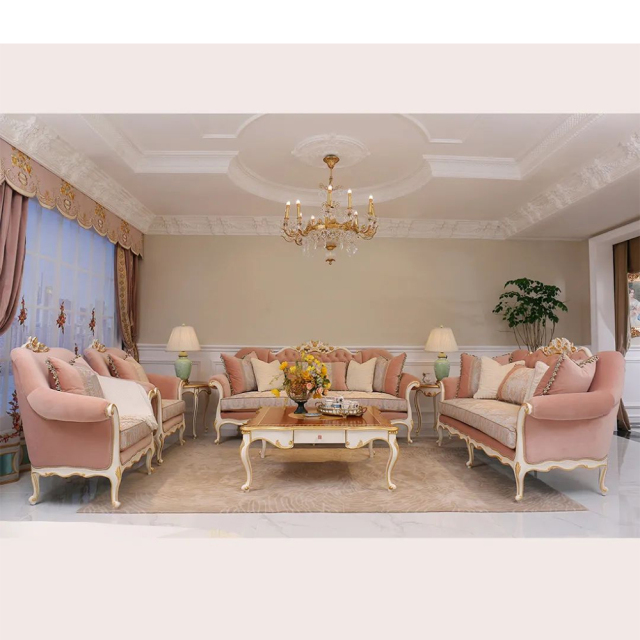 ,MY SHOP,Regal French-Style Sofa and Coffee Table Set for Classic Interiors,foshan furniture factory,custom Furniture factory,china furniture factory