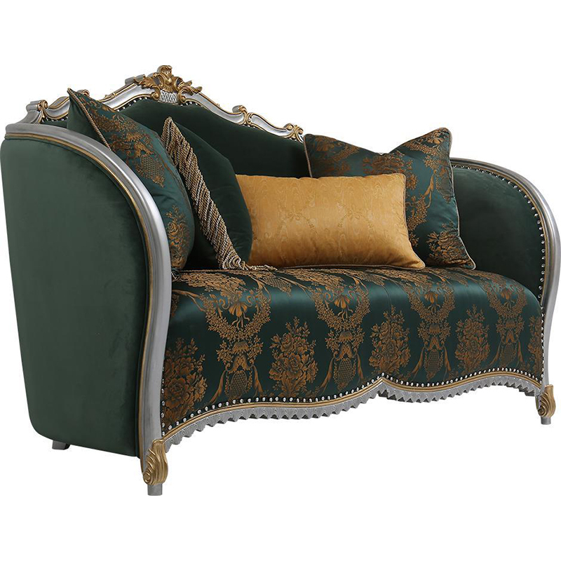 Opulent Dark Green French Classic Carved Sofa Set for Luxurious Interiors,EKAR FURNITURE CO.,LTD,Opulent Dark Green French Classic Carved Sofa Set for Luxurious Interiors,foshan furniture factory,custom Furniture factory,china furniture factory
