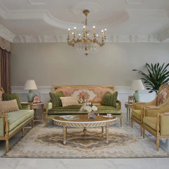 ,MY SHOP,Chic Forest Green Carved French Classic Sofa for Elegant Interiors,foshan furniture factory,custom Furniture factory,china furniture factory