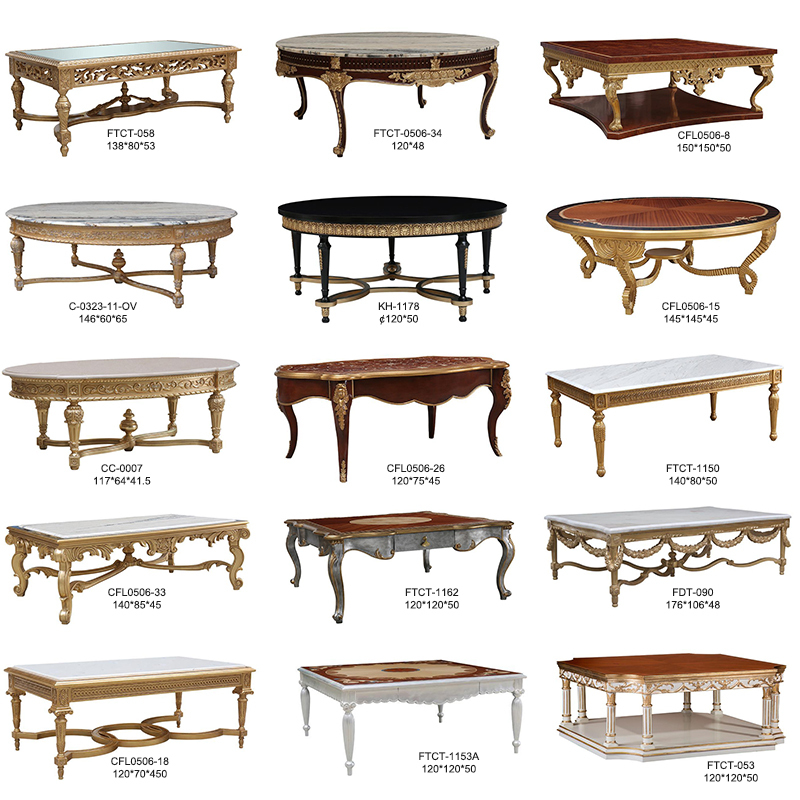 Exquisite Collection of French Classic Carved Coffee Tables for Luxurious Interiors,EKAR FURNITURE CO.,LTD,Exquisite Collection of French Classic Carved Coffee Tables for Luxurious Interiors,foshan furniture factory,custom Furniture factory,china furniture factory