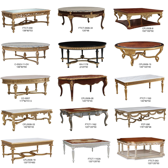 Exquisite Collection of French Classic Carved Coffee Tables for Luxurious Interiors,EKAR FURNITURE CO.,LTD,Exquisite Collection of French Classic Carved Coffee Tables for Luxurious Interiors,foshan furniture factory,custom Furniture factory,china furniture factory