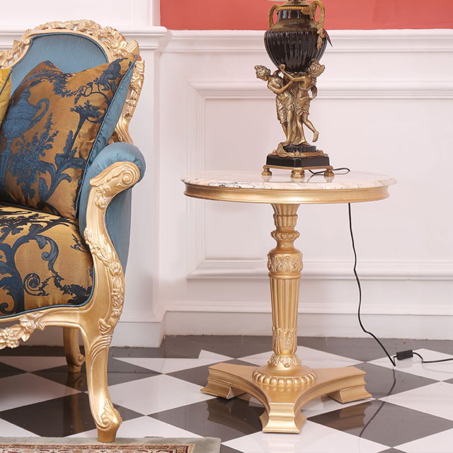 ,MY SHOP,Elegant French Classic Round Coffee and Corner Table Set for Luxurious Interiors,foshan furniture factory,custom Furniture factory,china furniture factory