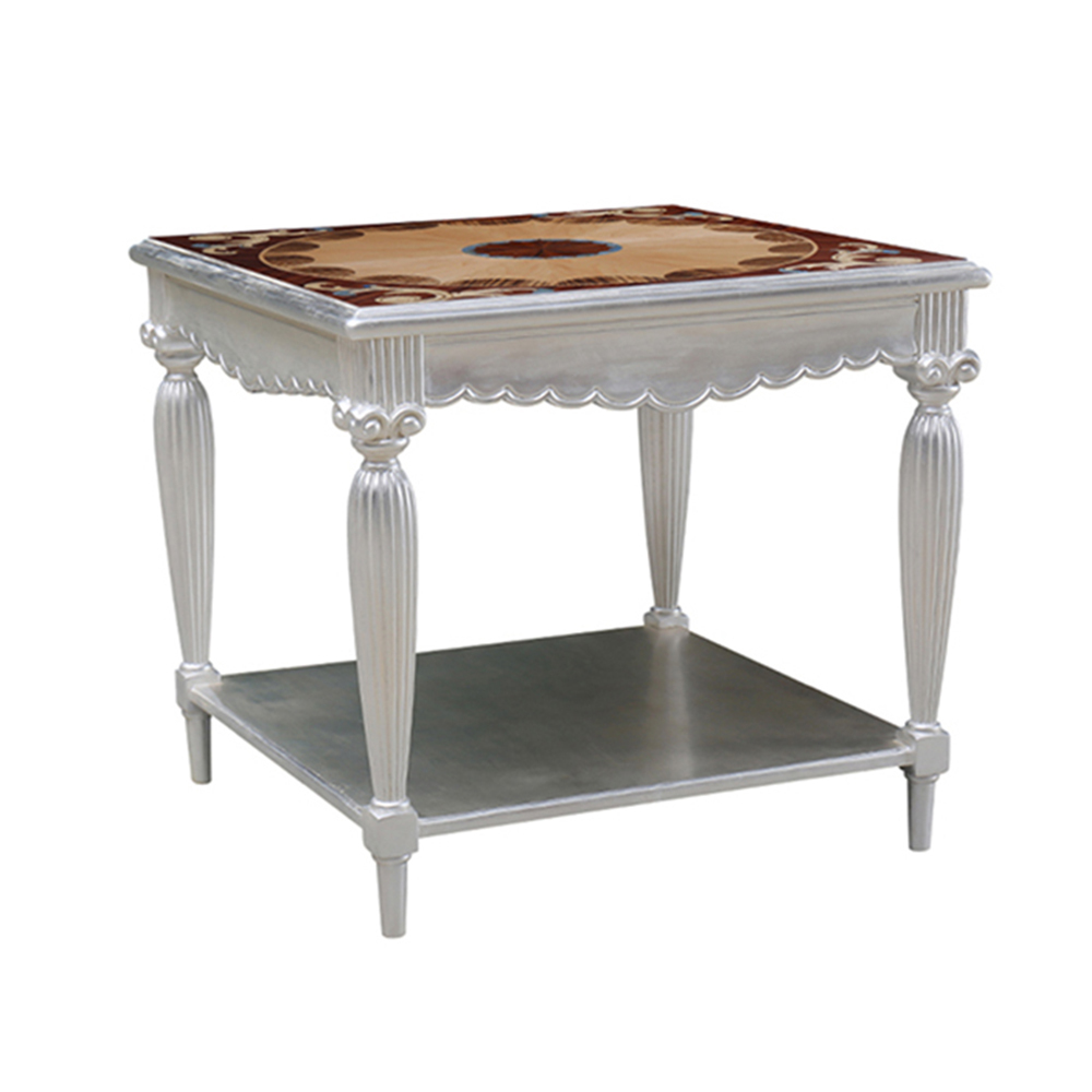 French classic living room solid wood craft square coffee table and end table set,EKAR FURNITURE CO.,LTD,French classic living room solid wood craft square coffee table and end table set,foshan furniture factory,custom Furniture factory,china furniture factory