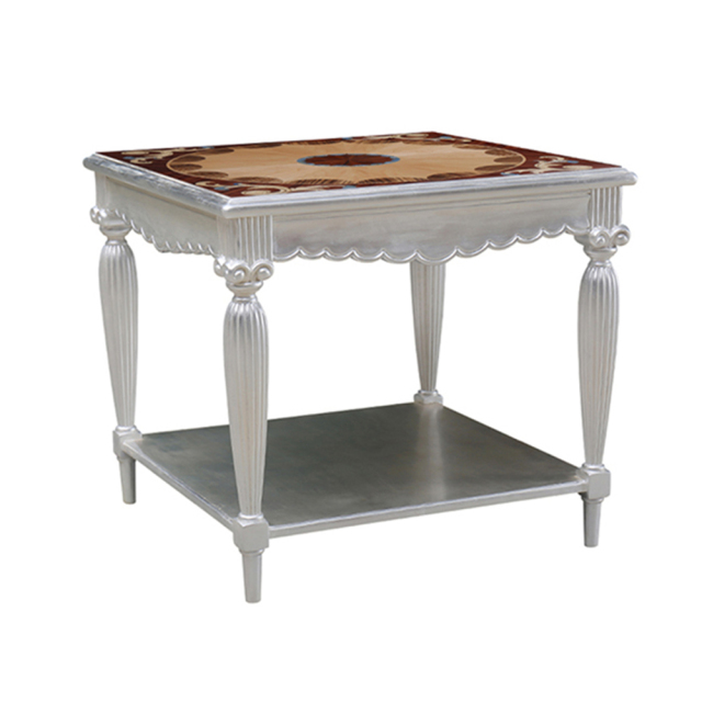 ,MY SHOP,French classic living room solid wood craft square coffee table and end table set,foshan furniture factory,custom Furniture factory,china furniture factory