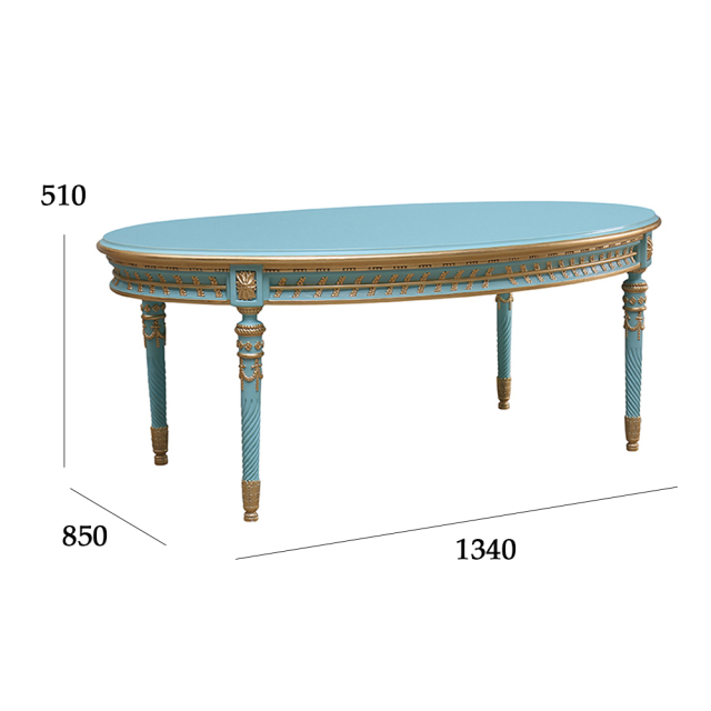 ,MY SHOP,French classic mint green round coffee table set living room furniture with exquisite carving patterns,foshan furniture factory,custom Furniture factory,china furniture factory