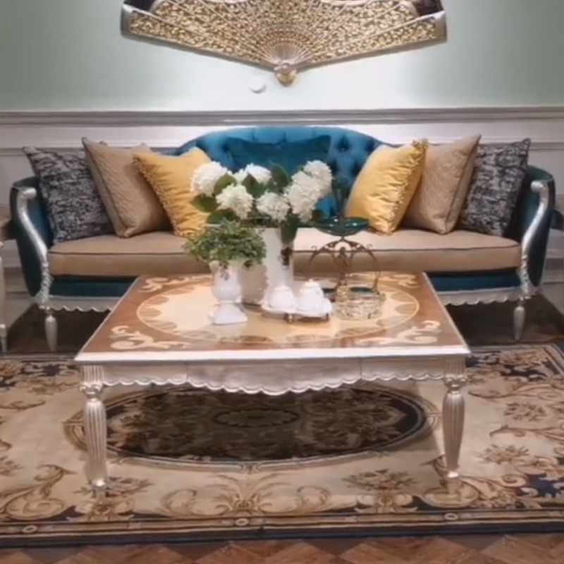 French classic living room solid wood craft square coffee table and end table set,EKAR FURNITURE CO.,LTD,French classic living room solid wood craft square coffee table and end table set,foshan furniture factory,custom Furniture factory,china furniture factory