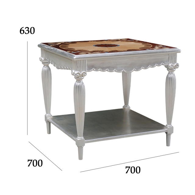 ,MY SHOP,French classic living room solid wood craft square coffee table and end table set,foshan furniture factory,custom Furniture factory,china furniture factory