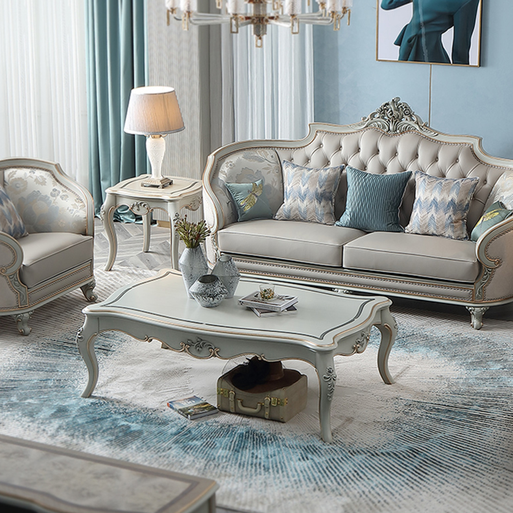 New design classic French solid wood carved living room coffee table combination set,EKAR FURNITURE CO.,LTD,New design classic French solid wood carved living room coffee table combination set,foshan furniture factory,custom Furniture factory,china furniture factory