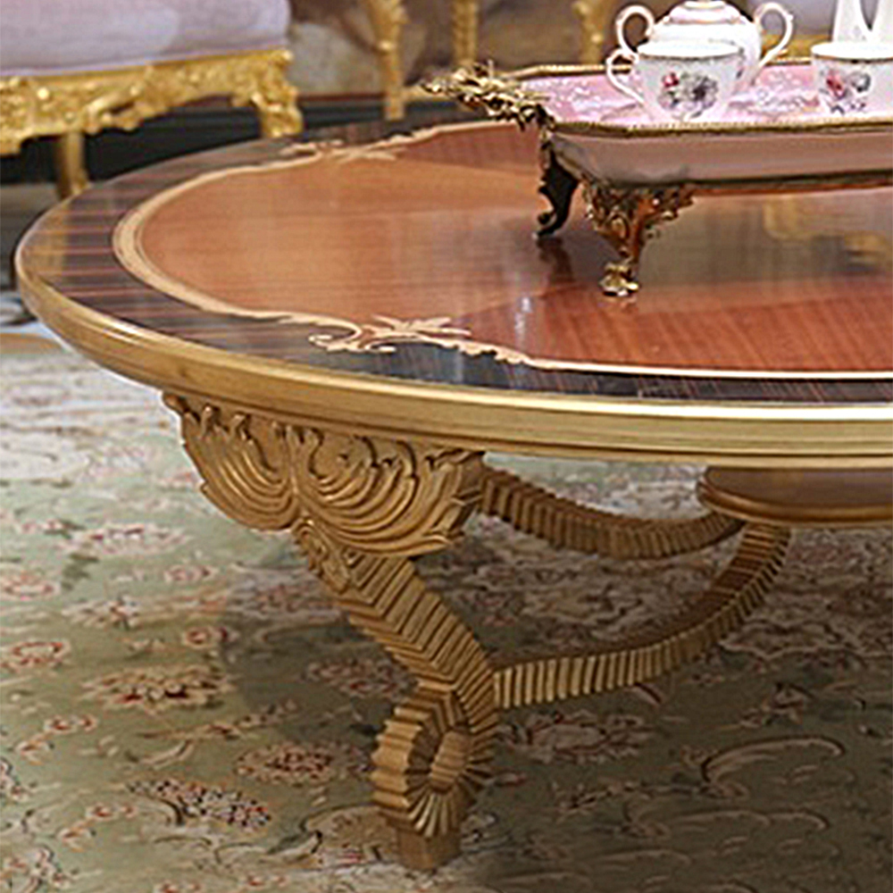 New design French classic round solid wood carved living room coffee table,EKAR FURNITURE CO.,LTD,New design French classic round solid wood carved living room coffee table,foshan furniture factory,custom Furniture factory,china furniture factory