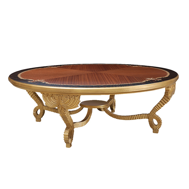 New design French classic round solid wood carved living room coffee table,EKAR FURNITURE CO.,LTD,New design French classic round solid wood carved living room coffee table,foshan furniture factory,custom Furniture factory,china furniture factory