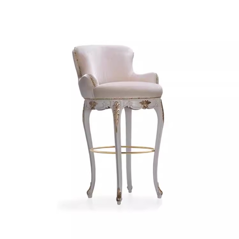 Elegant French solid wood bar stool – bar stool with backrest,EKAR FURNITURE CO.,LTD,Elegant French solid wood bar stool – bar stool with backrest,foshan furniture factory,custom Furniture factory,china furniture factory