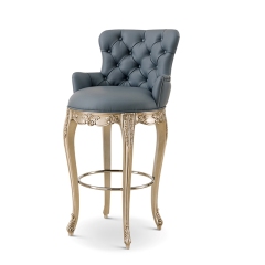 ,MY SHOP,Elegant French solid wood bar stool – bar stool with backrest,foshan furniture factory,custom Furniture factory,china furniture factory