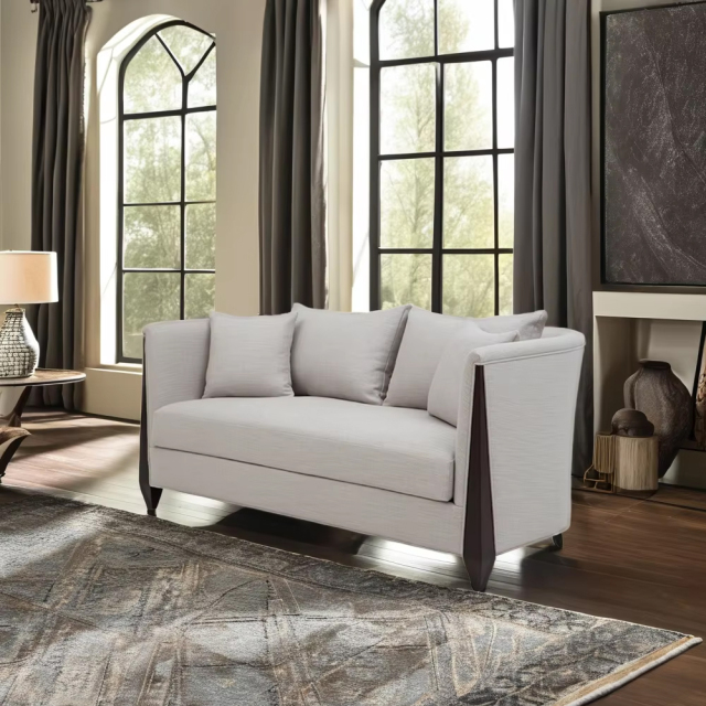 ,MY SHOP,Classic American furniture fabric double sofa with wooden legs,foshan furniture factory,custom Furniture factory,china furniture factory