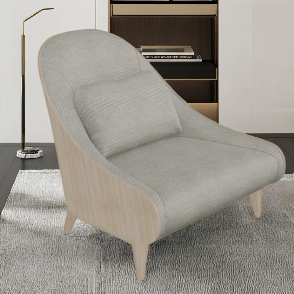 Elegant American Style Wooden Leg Fabric Lounge Chair,EKAR FURNITURE CO.,LTD,Elegant American Style Wooden Leg Fabric Lounge Chair,foshan furniture factory,custom Furniture factory,china furniture factory