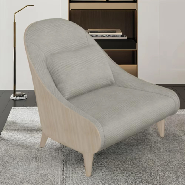 ,MY SHOP,Elegant American Style Wooden Leg Fabric Lounge Chair,foshan furniture factory,custom Furniture factory,china furniture factory