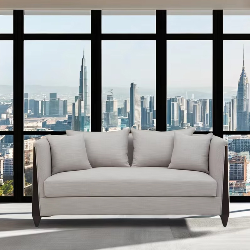 Classic American furniture fabric double sofa with wooden legs,EKAR FURNITURE CO.,LTD,Classic American furniture fabric double sofa with wooden legs,foshan furniture factory,custom Furniture factory,china furniture factory