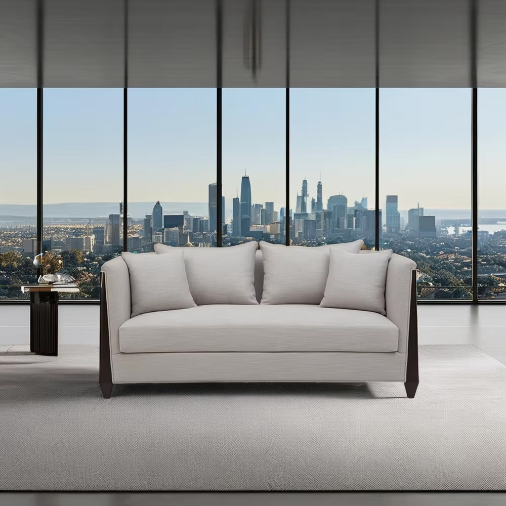 Classic American furniture fabric double sofa with wooden legs,EKAR FURNITURE CO.,LTD,Classic American furniture fabric double sofa with wooden legs,foshan furniture factory,custom Furniture factory,china furniture factory