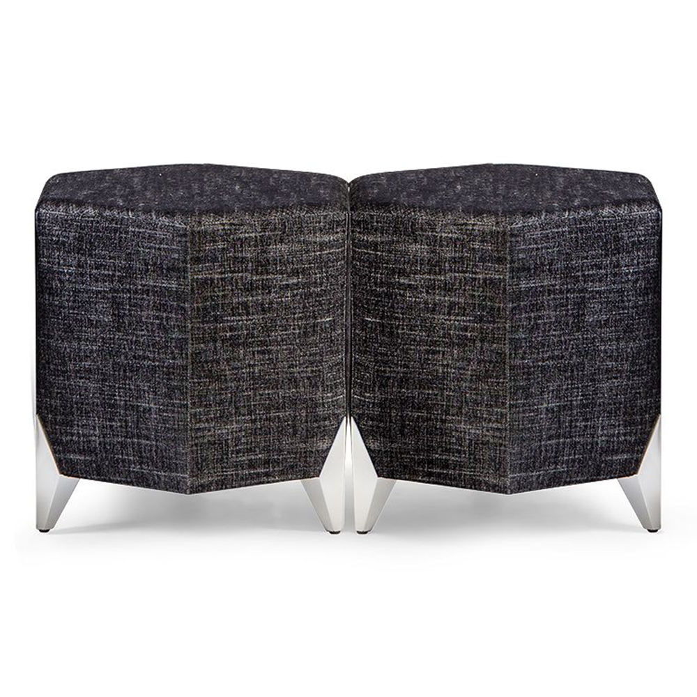 Elegant American Hexagonal Ottoman for Living Room,EKAR FURNITURE CO.,LTD,Elegant American Hexagonal Ottoman for Living Room,foshan furniture factory,custom Furniture factory,china furniture factory