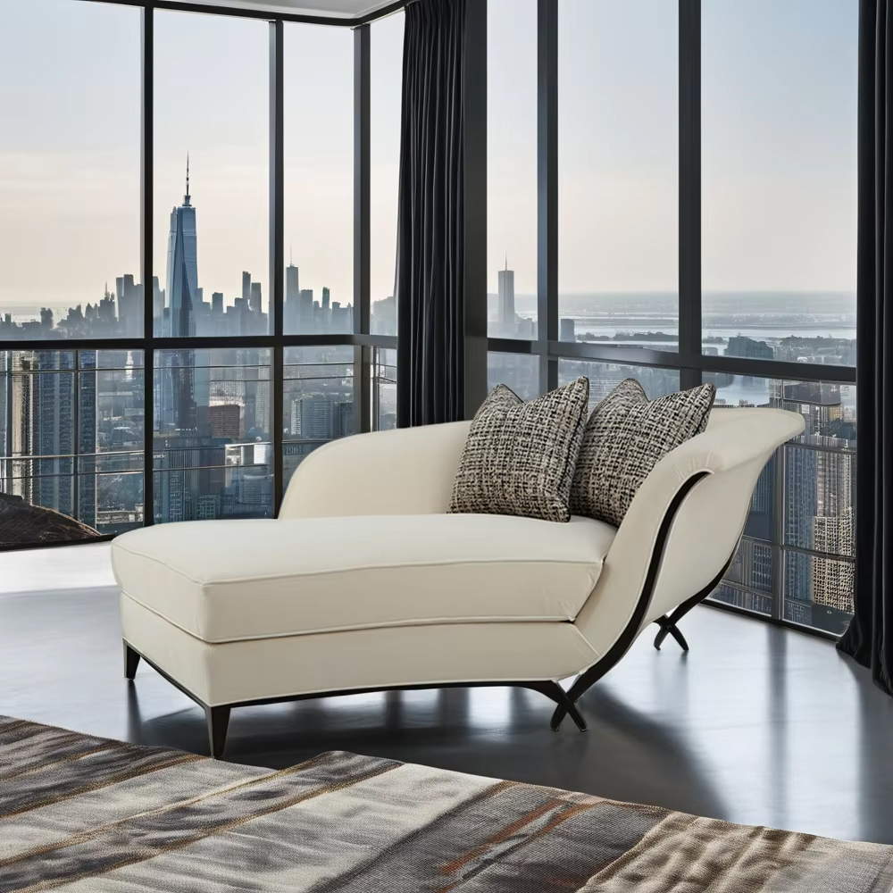 Unique American style fabric armrest chaise chair,EKAR FURNITURE CO.,LTD,Enhance your living room with a uniquely designed American-style fabric sofa featuring sturdy wooden legs and luxurious upholstery. Perfect for modern,foshan furniture factory,custom Furniture factory,china furniture factory