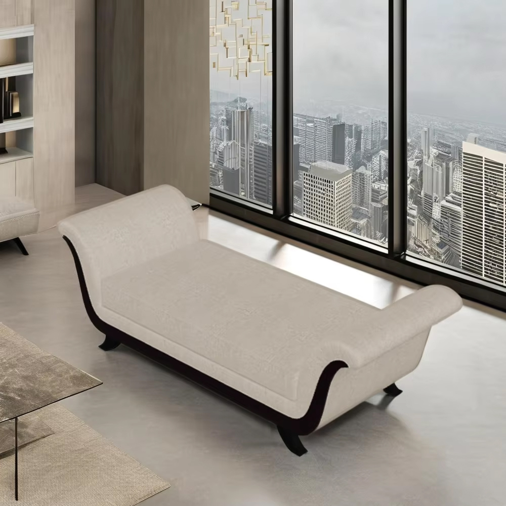 Classic American-style living room furniture fabric wooden leg bench,EKAR FURNITURE CO.,LTD,Classic American style living room furniture fabric wooden leg bench,foshan furniture factory,custom Furniture factory,china furniture factory