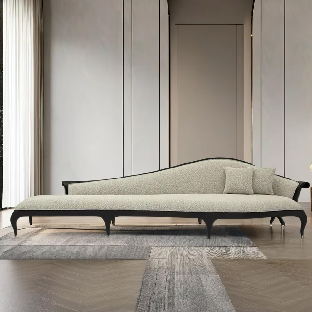 Elegant American style living room furniture wooden legs curved sofa,EKAR FURNITURE CO.,LTD,Elegant American style living room furniture wooden legs curved sofa,foshan furniture factory,custom Furniture factory,china furniture factory