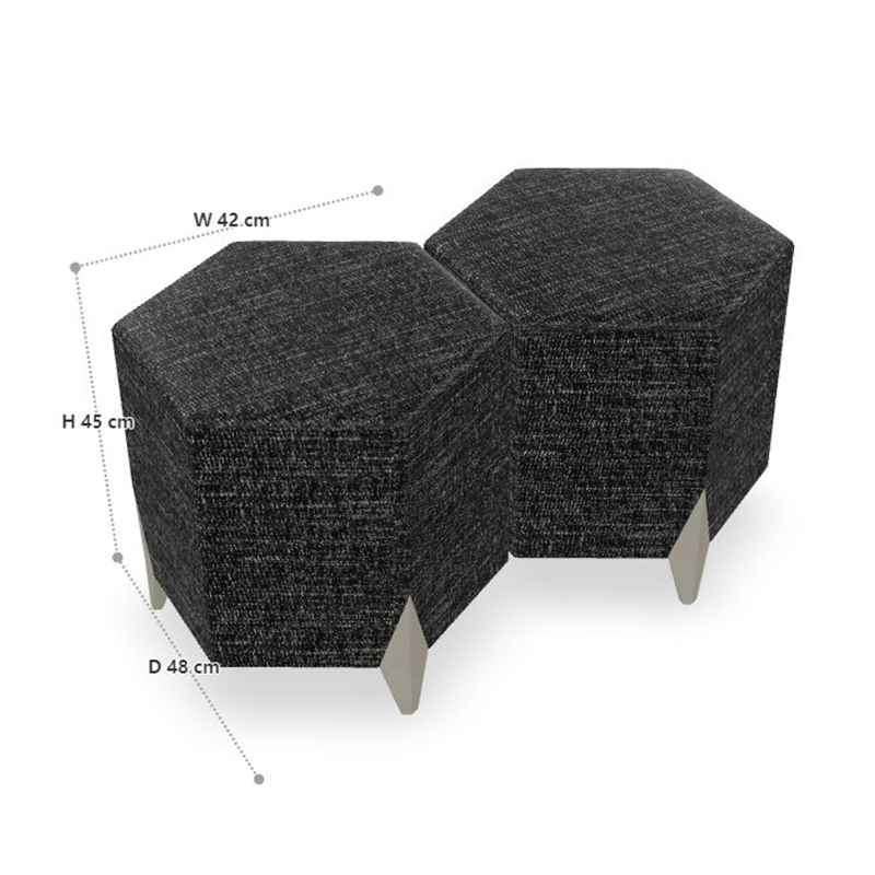 Elegant American Hexagonal Ottoman for Living Room,EKAR FURNITURE CO.,LTD,Elegant American Hexagonal Ottoman for Living Room,foshan furniture factory,custom Furniture factory,china furniture factory