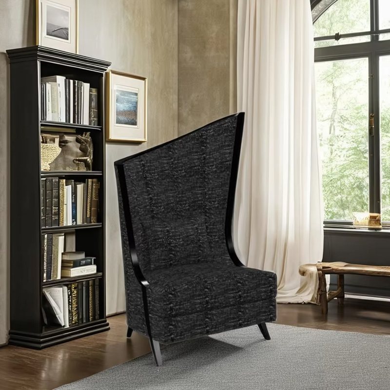 Classic American High-Back Fabric Lounge Chair,EKAR FURNITURE CO.,LTD,Classic American High-Back Fabric Lounge Chair,foshan furniture factory,custom Furniture factory,china furniture factory