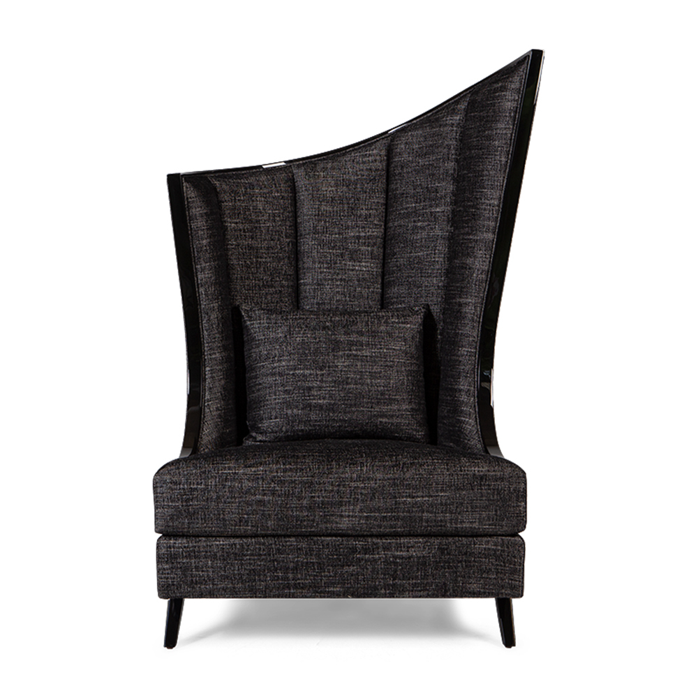 Classic American High-Back Fabric Lounge Chair,EKAR FURNITURE CO.,LTD,Classic American High-Back Fabric Lounge Chair,foshan furniture factory,custom Furniture factory,china furniture factory