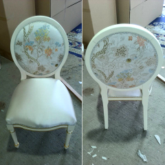 ,MY SHOP,Delicate Small Grey Wooden Dressing Stool/Vanity Chair/Vanity Seat/Bedroom Stool,foshan furniture factory,custom Furniture factory,china furniture factory