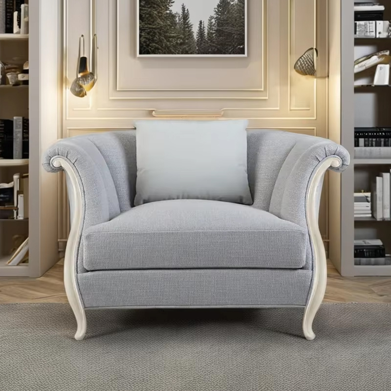American-style elegant wooden legs fabric armrests leisure chair,EKAR FURNITURE CO.,LTD,American-style elegant wooden legs fabric armrests leisure chair,foshan furniture factory,custom Furniture factory,china furniture factory